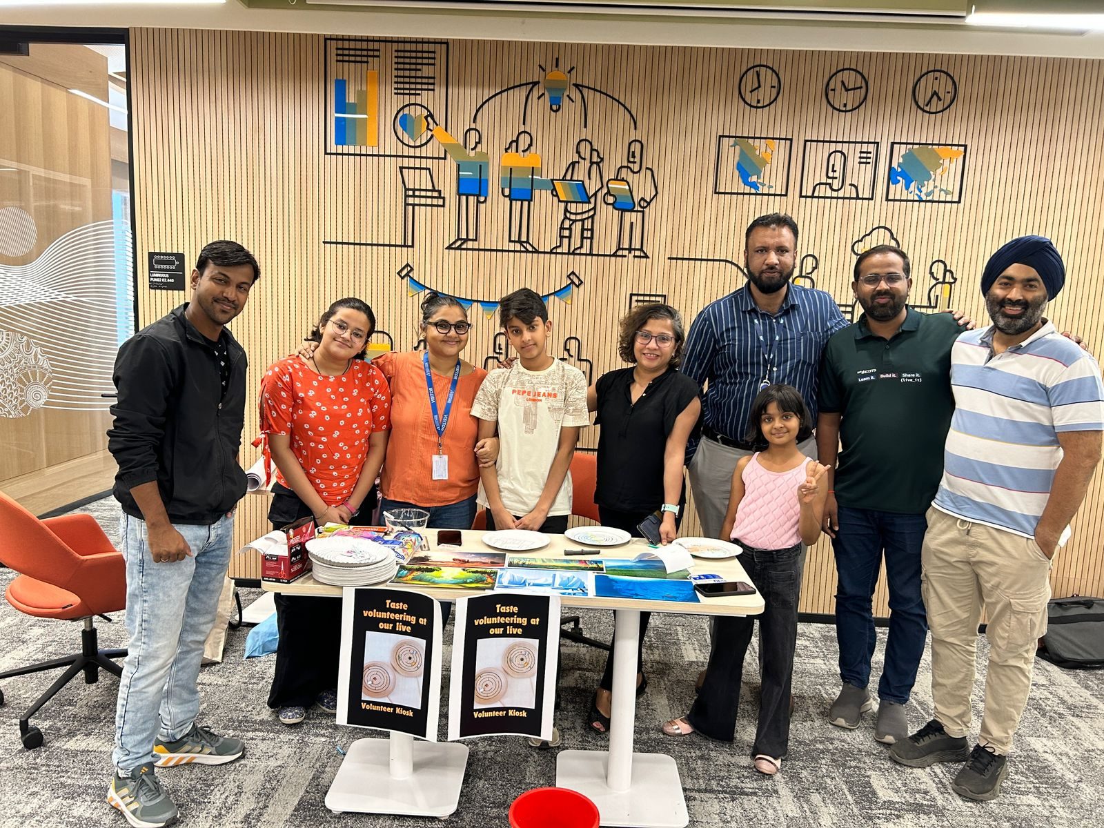 SAP Labs volunteer team at a community volunteering session
