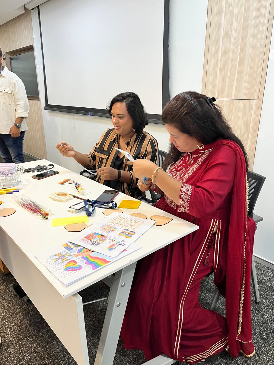 SAP Labs volunteers running a hands-on workshop
