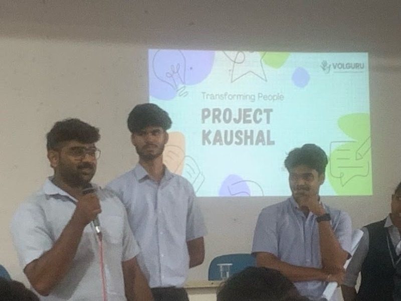 Project Kaushal: students presenting during a session