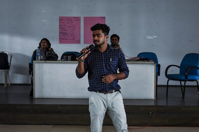 Project Kaushal: a trainer addressing students