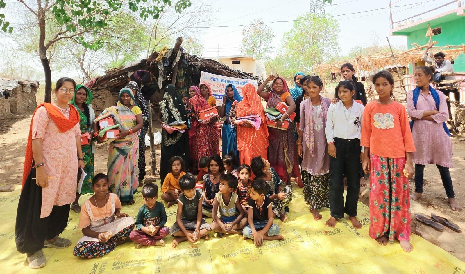 Ration and clothes distribution for tribal women